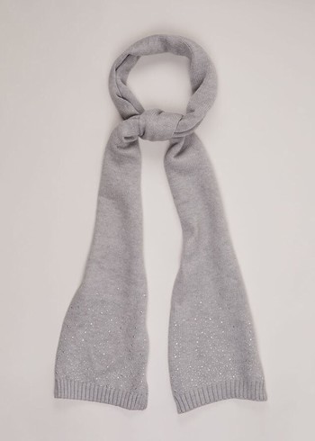 Phase Eight Grey Sparkly Scarves Grey USA | 7092163-RT